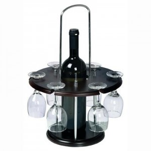 סיגנל מעמד עם 6 כוסות יין