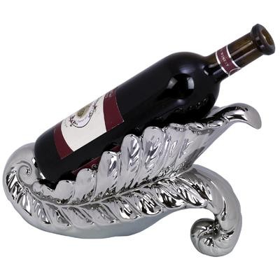 מעמד כסוף מעוצב לבקבוק יין מעמד כסוף מעוצב לבקבוק יין