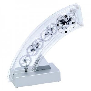 ARC  "ארק"  שעון גלגלי שיניים אקרילי, גובה 19 ס"מ