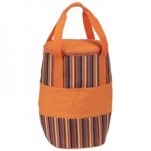 צידנית גליל כתום פסים 20ליטר  24x43cm