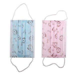 מסכה לילדים (צבע ורוד). מסכת מנתחים לילדים, למניעת הידבקות בוירוס הקורונה. מינ' 1000 יח'.